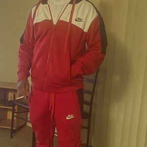 Nike Red and White Athletic Set